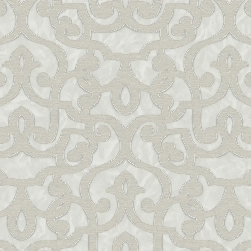 Beige Embossed White Seven Adawall Wallpaper 7810-1